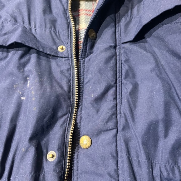 Vintage Northern Reflections 3 In 1 Navy Blue Parka Jacket Coat Plaid Lining S - Picture 14 of 15